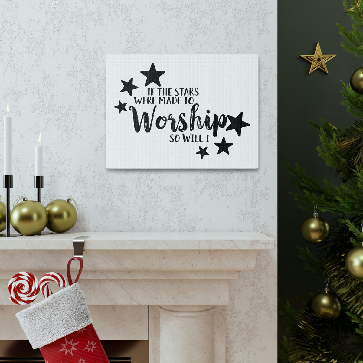 Scripture Walls If The Stars Were Made To Worship So Will I Psalms 148:3-6 Christian Wall Art Print Ready to Hang Unframed-Express Your Love Gifts