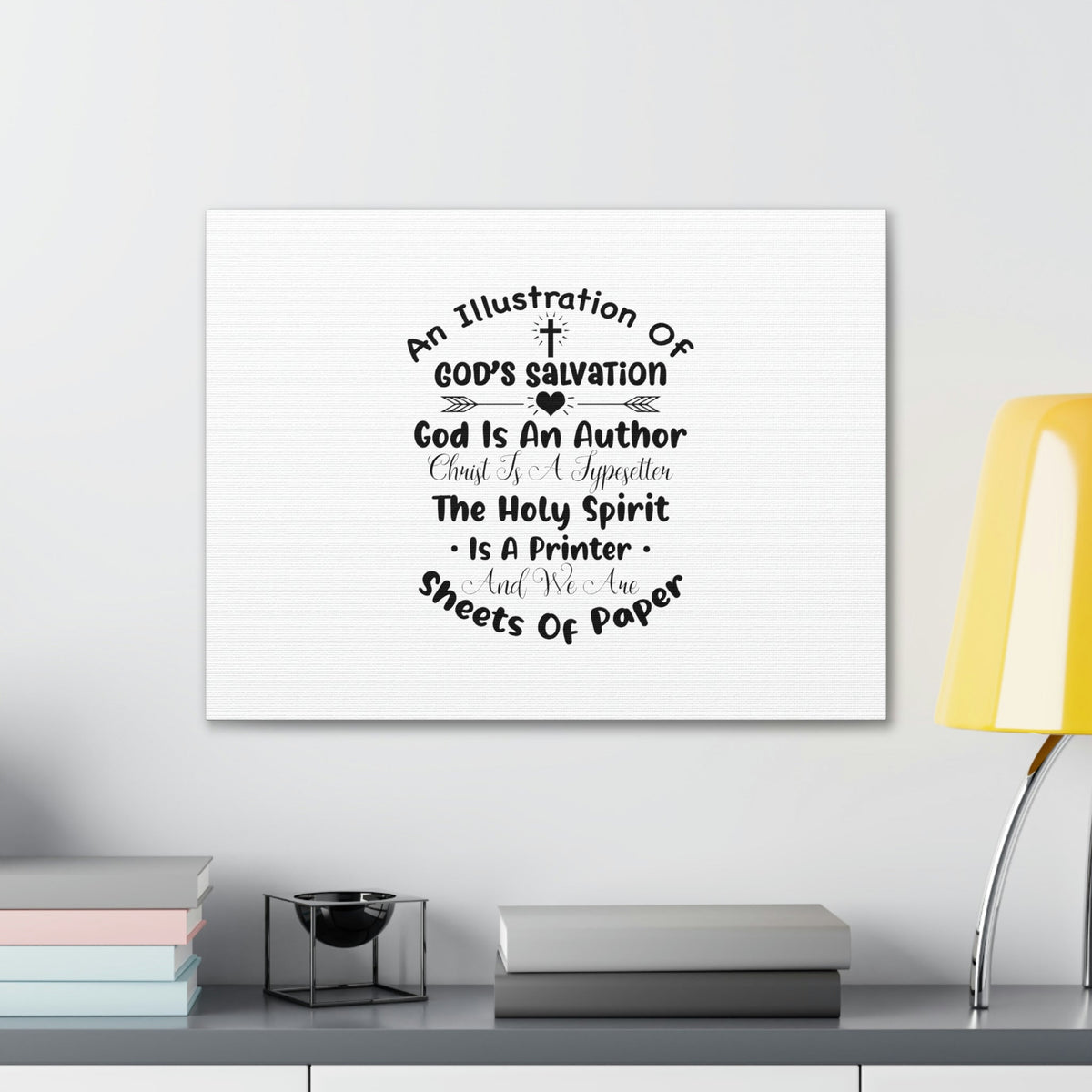 Scripture Walls Illustration Of God's Salvation Romans 10:9 Christian Wall Art Bible Verse Print Ready to Hang Unframed-Express Your Love Gifts