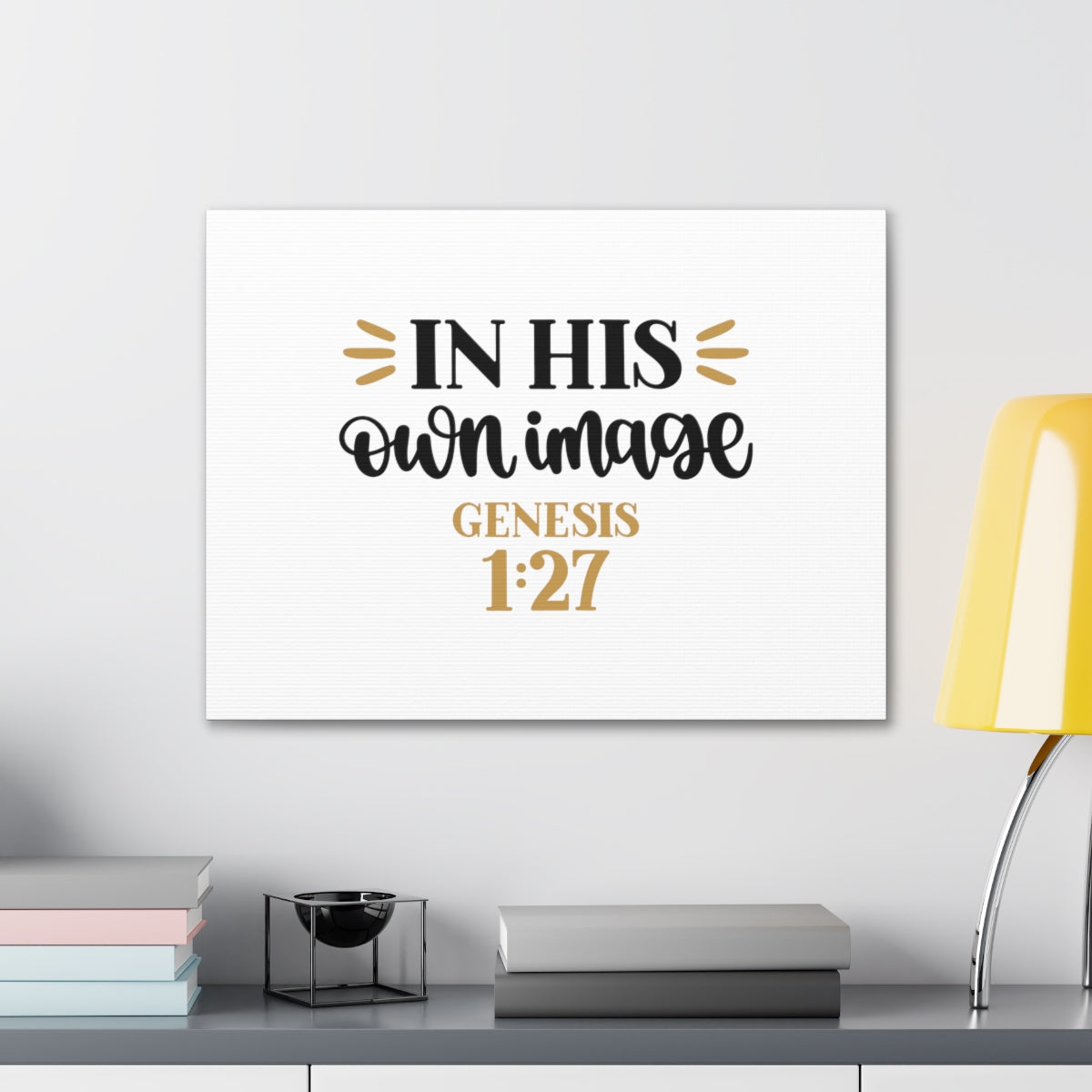 Scripture Walls Image Genesis 1:27 Bible Verse Canvas Christian Wall Art Ready to Hang Unframed-Express Your Love Gifts