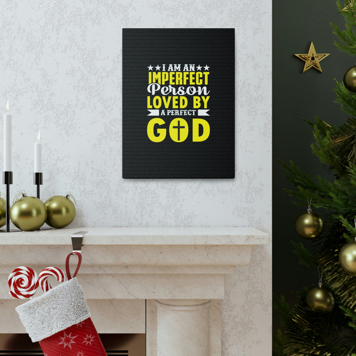 Scripture Walls Imperfect Person Loved By A Perfect God Romans 3:23 Christian Wall Art Bible Verse Print Ready to Hang Unframed-Express Your Love Gifts