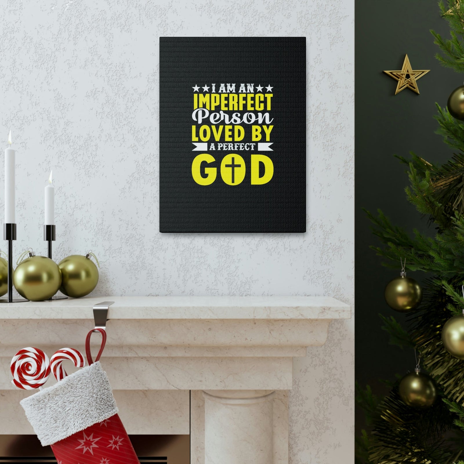 Scripture Walls Imperfect Person Loved By A Perfect God Romans 3:23 Christian Wall Art Bible Verse Print Ready to Hang Unframed-Express Your Love Gifts