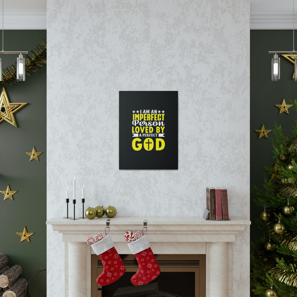 Scripture Walls Imperfect Person Loved By A Perfect God Romans 3:23 Christian Wall Art Bible Verse Print Ready to Hang Unframed-Express Your Love Gifts