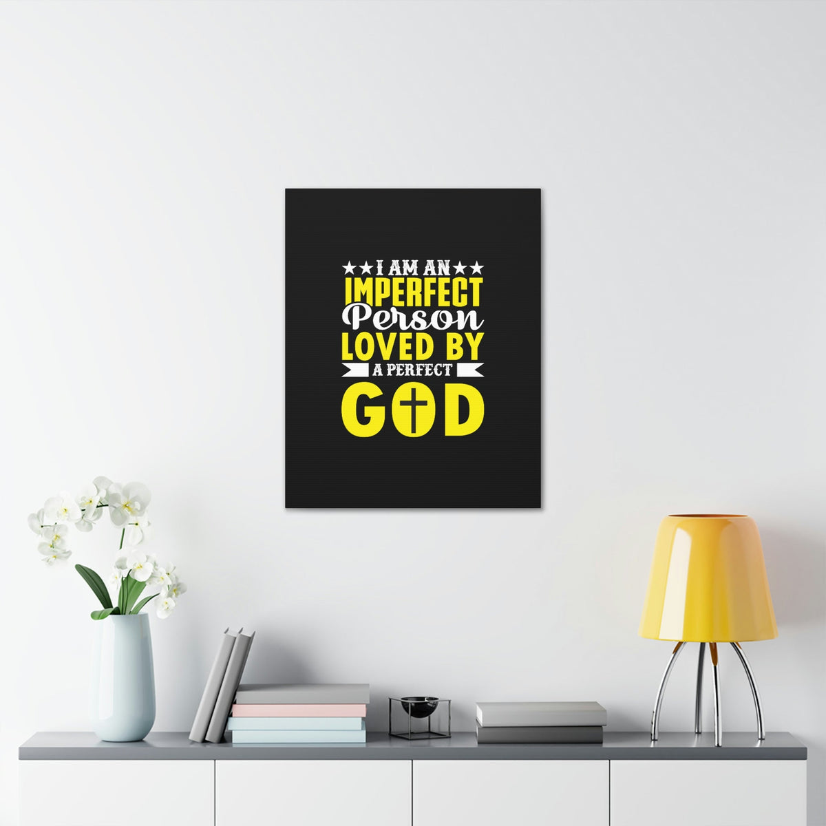 Scripture Walls Imperfect Person Loved By A Perfect God Romans 3:23 Christian Wall Art Bible Verse Print Ready to Hang Unframed-Express Your Love Gifts