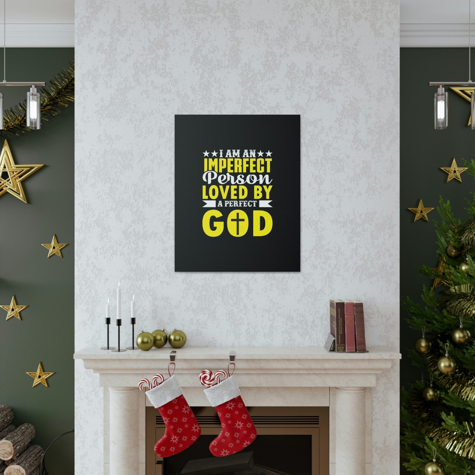 Scripture Walls Imperfect Person Loved By A Perfect God Romans 3:23 Christian Wall Art Bible Verse Print Ready to Hang Unframed-Express Your Love Gifts