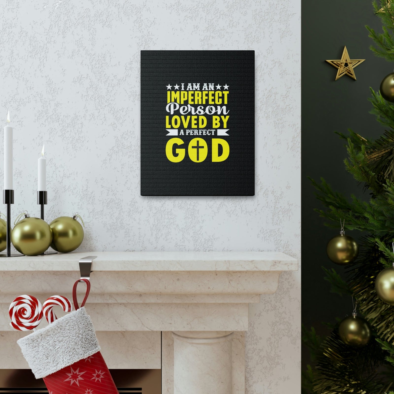 Scripture Walls Imperfect Person Loved By A Perfect God Romans 3:23 Christian Wall Art Bible Verse Print Ready to Hang Unframed-Express Your Love Gifts
