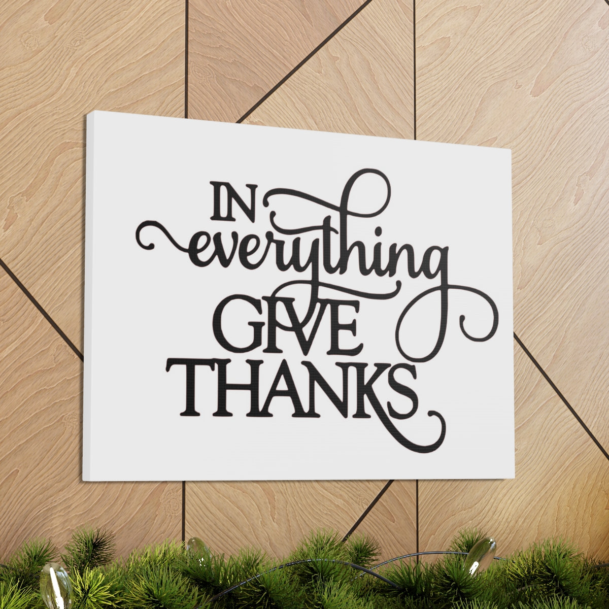 Scripture Walls In Everything Give Thanks Psalm 138:1 Christian Wall Art Print Ready to Hang Unframed-Express Your Love Gifts