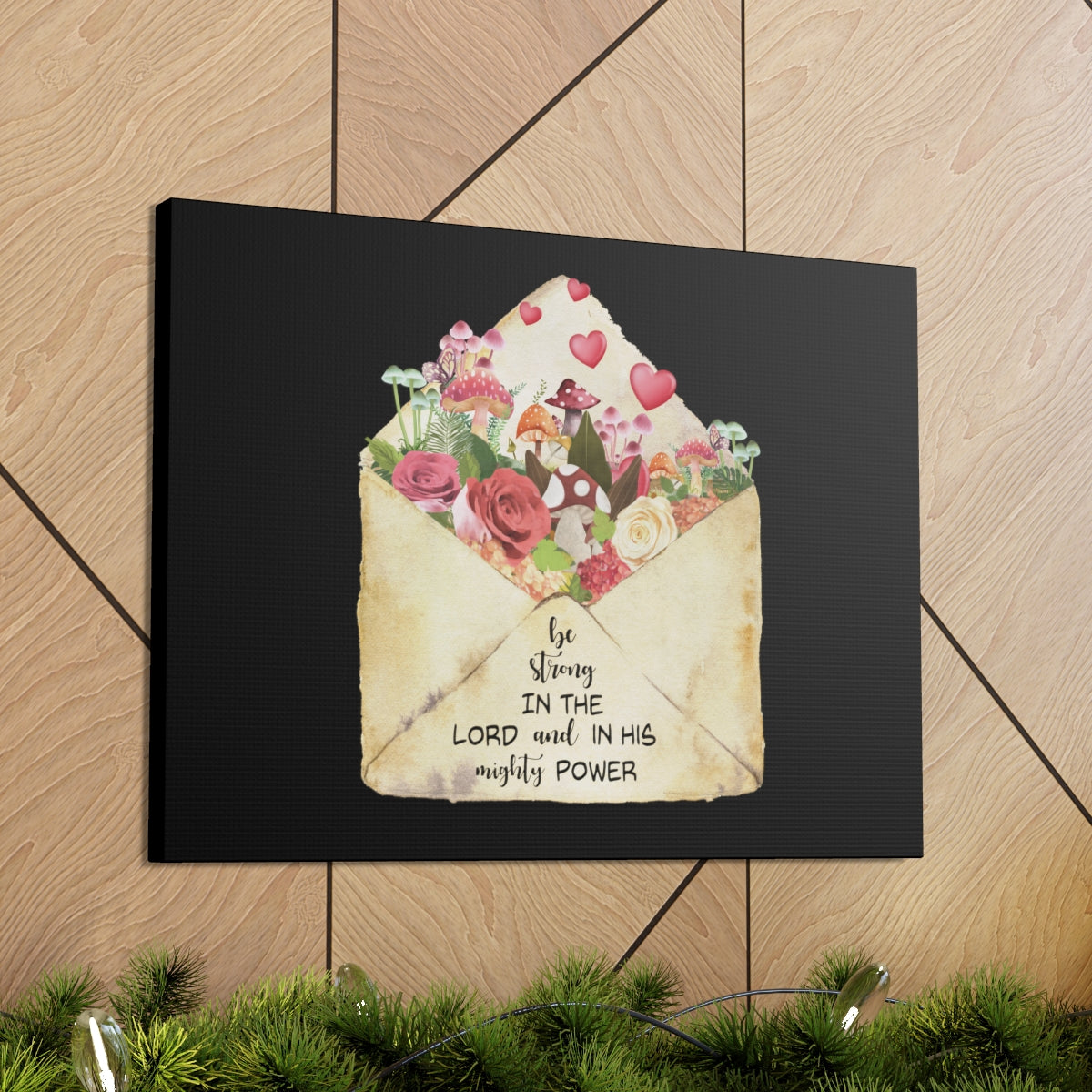 Scripture Walls In His Mighty Power Ephesians 6:10 Christian Wall Art Bible Verse Print Ready to Hang Unframed-Express Your Love Gifts