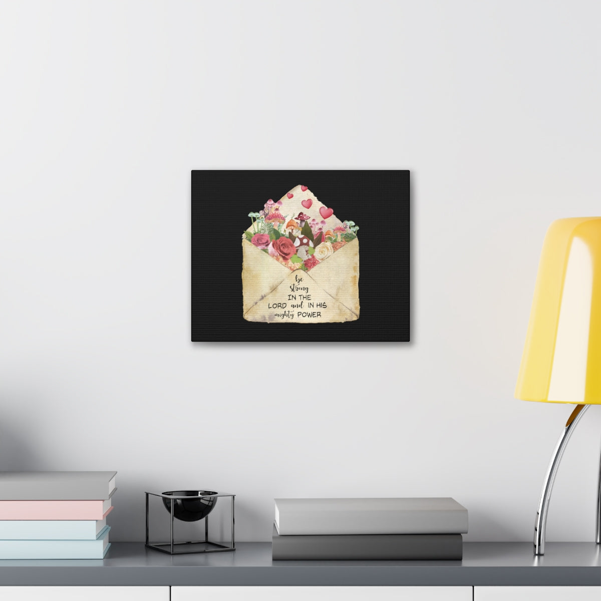 Scripture Walls In His Mighty Power Ephesians 6:10 Christian Wall Art Bible Verse Print Ready to Hang Unframed-Express Your Love Gifts