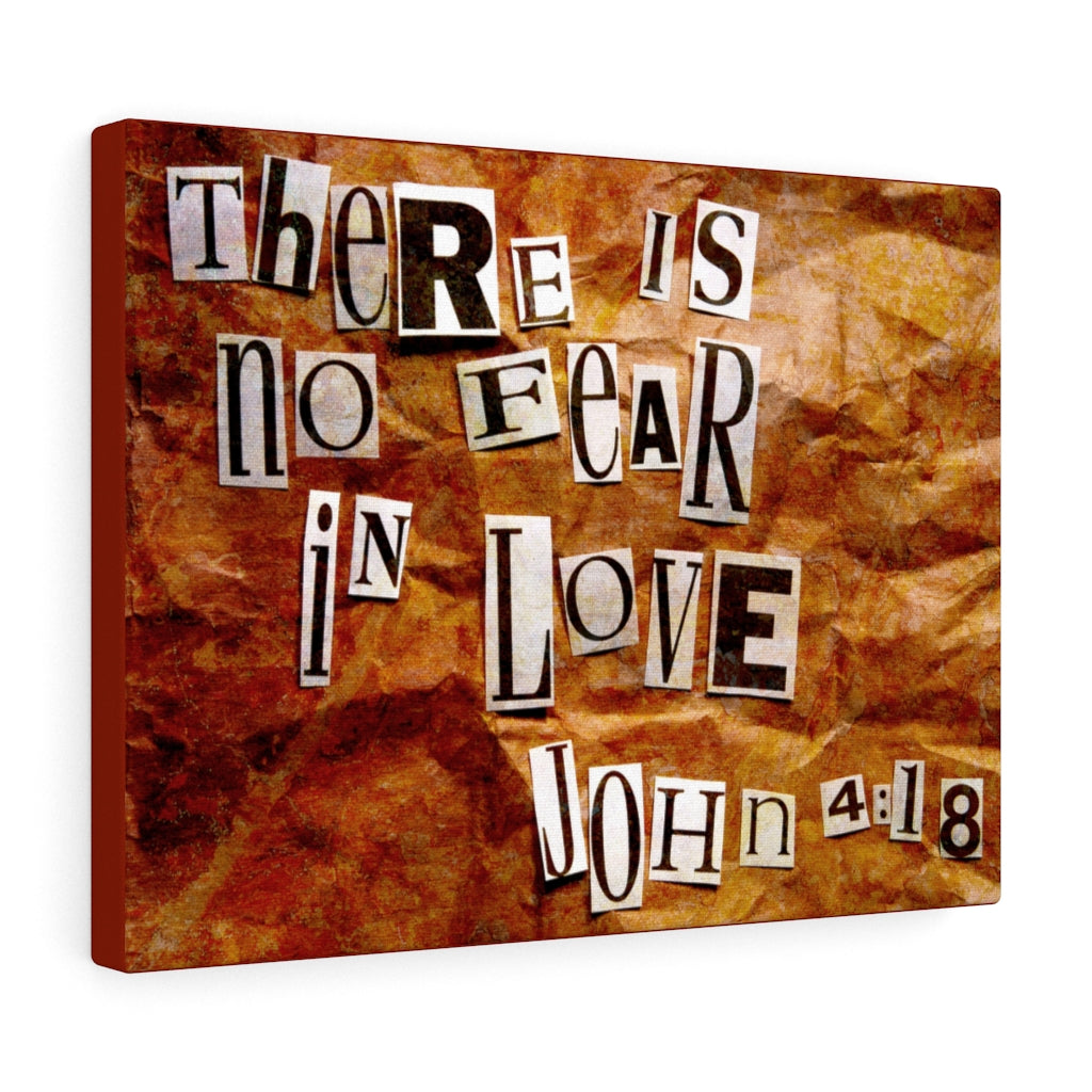 Scripture Walls In Love John 4:18 Bible Verse Canvas Christian Wall Art Ready to Hang Unframed-Express Your Love Gifts