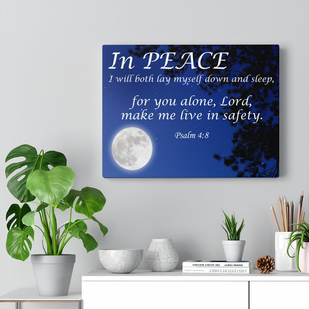 Scripture Walls In Peace Psalm 4:8 Christian Home Decor Bible Art Unframed-Express Your Love Gifts