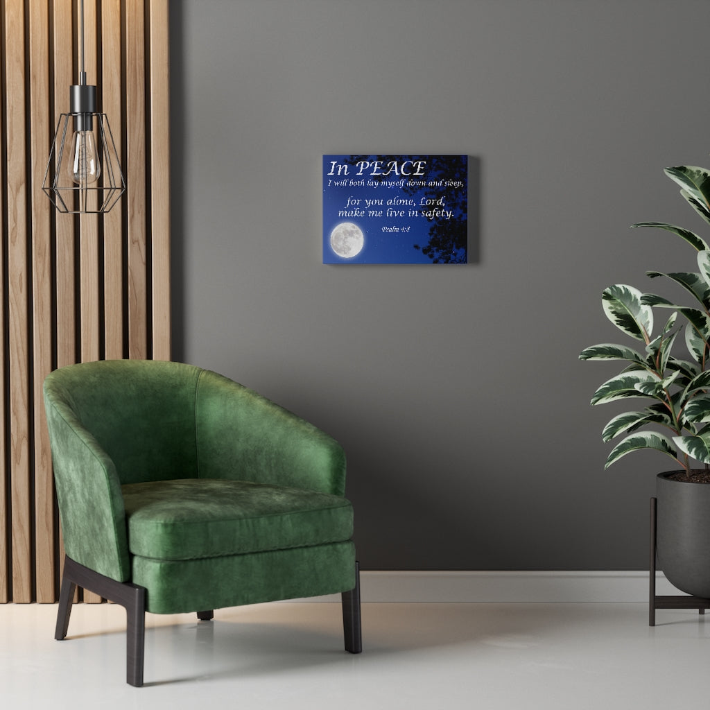 Scripture Walls In Peace Psalm 4:8 Christian Home Decor Bible Art Unframed-Express Your Love Gifts