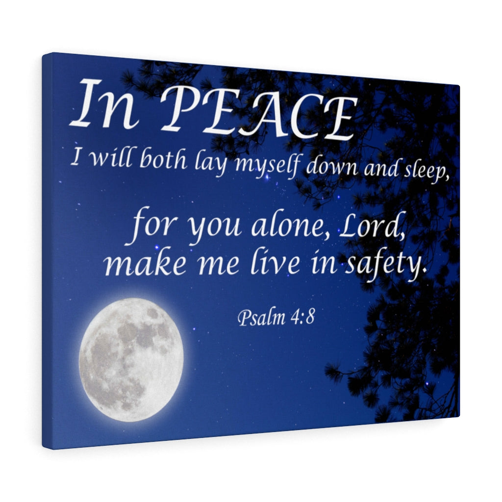 Scripture Walls In Peace Psalm 4:8 Christian Home Decor Bible Art Unframed-Express Your Love Gifts