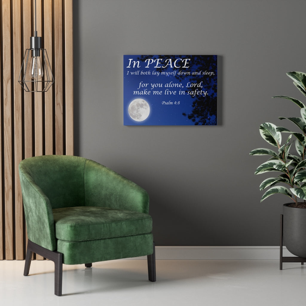 Scripture Walls In Peace Psalm 4:8 Christian Home Decor Bible Art Unframed-Express Your Love Gifts