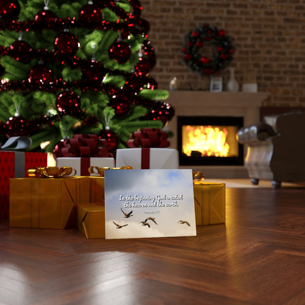 Scripture Walls In The Beginning Genesis 1:1 Bible Verse Canvas Christian Wall Art Ready to Hang Unframed-Express Your Love Gifts