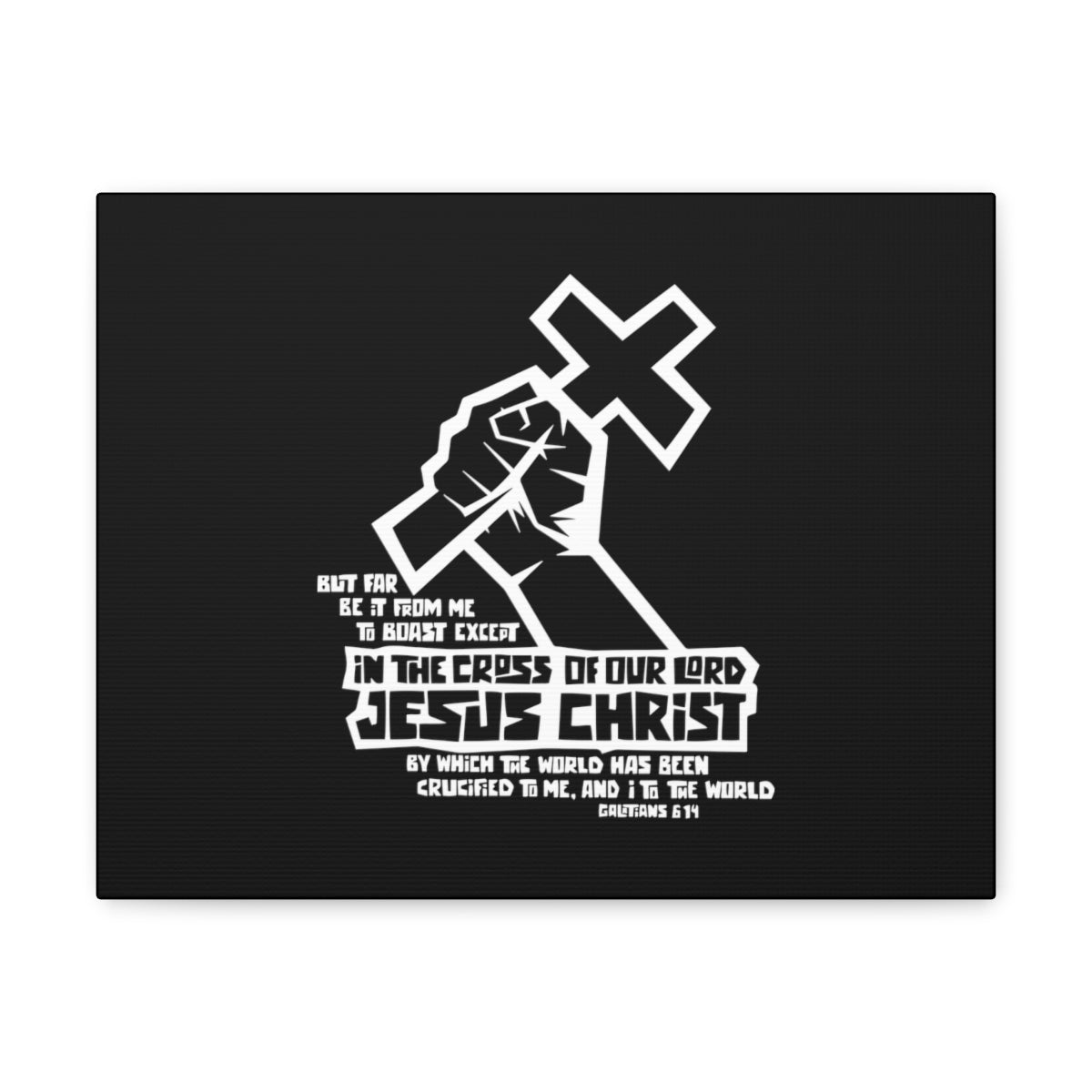 Scripture Walls In The Cross Of Our Lord Galatians 6:14 Christian Wall Art Bible Verse Print Ready to Hang Unframed-Express Your Love Gifts