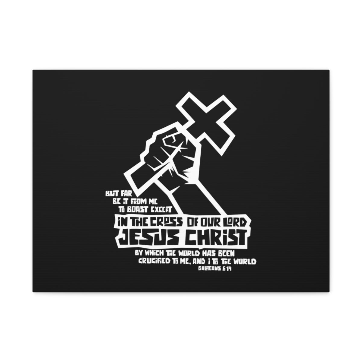 Scripture Walls In The Cross Of Our Lord Galatians 6:14 Christian Wall Art Bible Verse Print Ready to Hang Unframed-Express Your Love Gifts