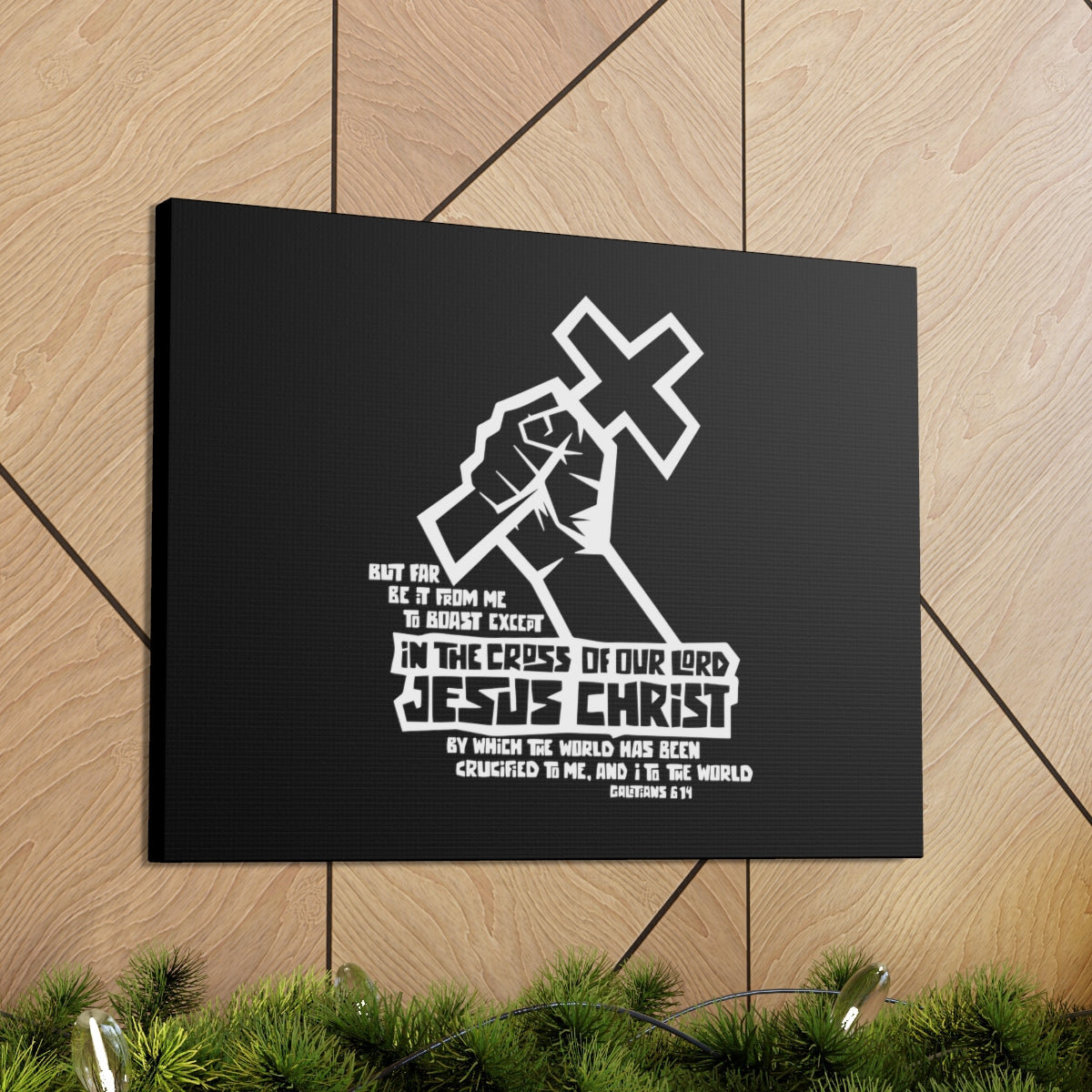 Scripture Walls In The Cross Of Our Lord Galatians 6:14 Christian Wall Art Bible Verse Print Ready to Hang Unframed-Express Your Love Gifts