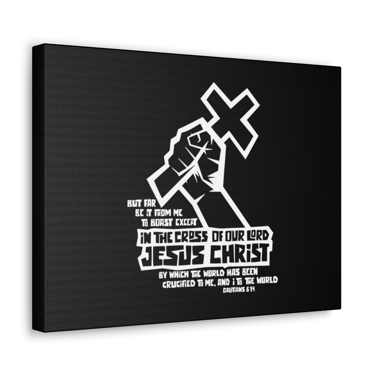 Scripture Walls In The Cross Of Our Lord Galatians 6:14 Christian Wall Art Bible Verse Print Ready to Hang Unframed-Express Your Love Gifts