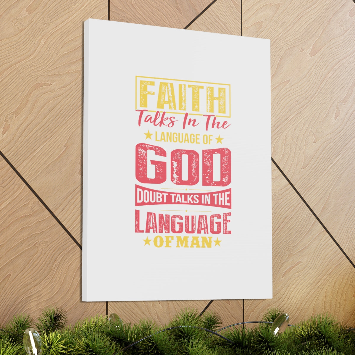 Scripture Walls In The Language Of God Isaiah 50:4 Christian Wall Art Bible Verse Print Ready to Hang Unframed-Express Your Love Gifts