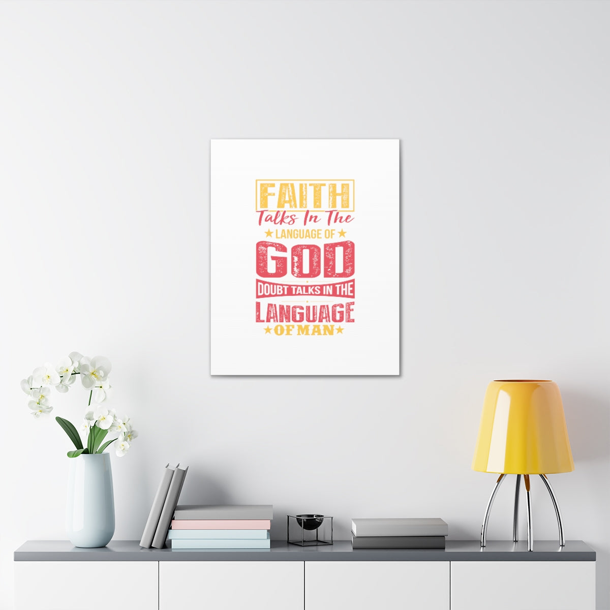 Scripture Walls In The Language Of God Isaiah 50:4 Christian Wall Art Bible Verse Print Ready to Hang Unframed-Express Your Love Gifts