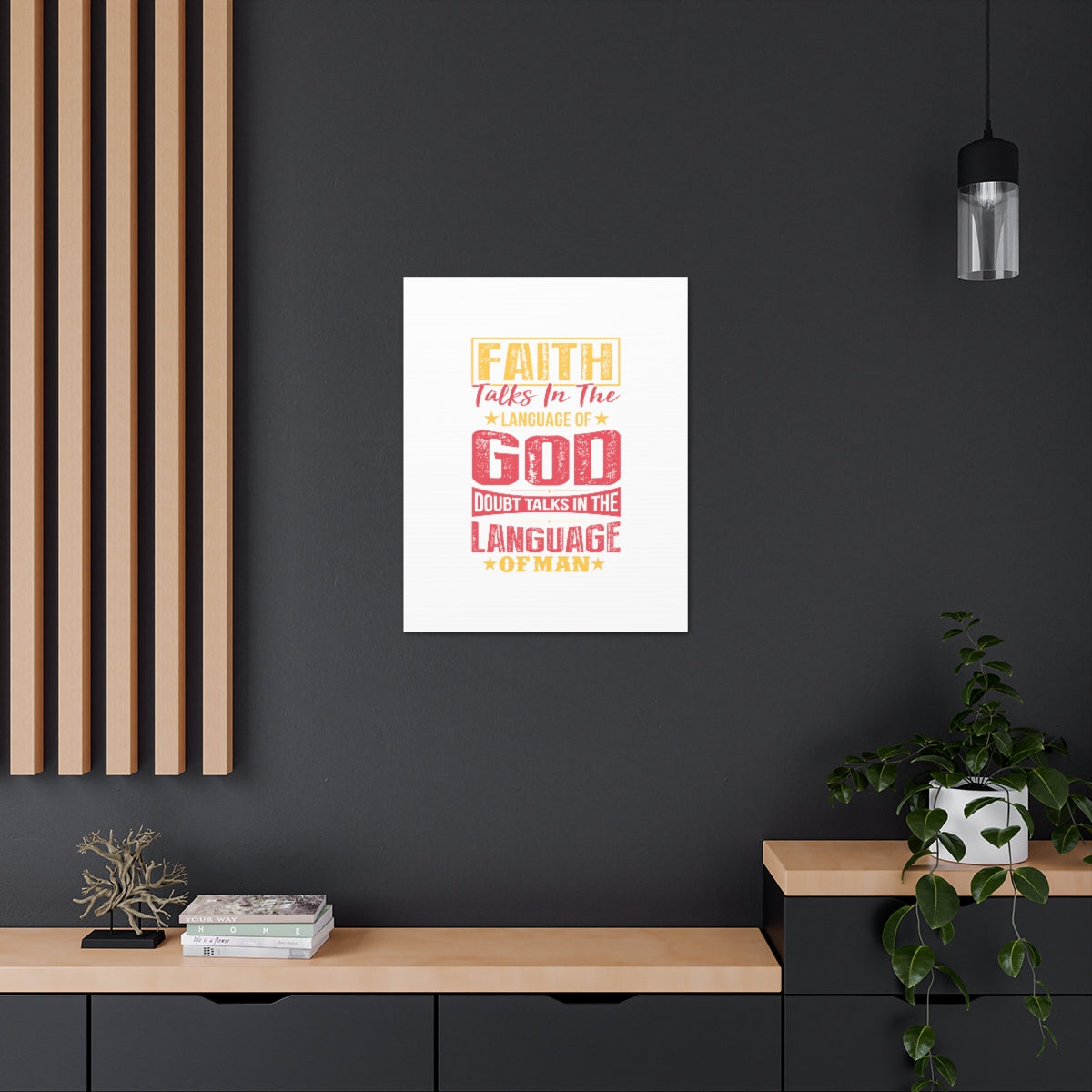 Scripture Walls In The Language Of God Isaiah 50:4 Christian Wall Art Bible Verse Print Ready to Hang Unframed-Express Your Love Gifts