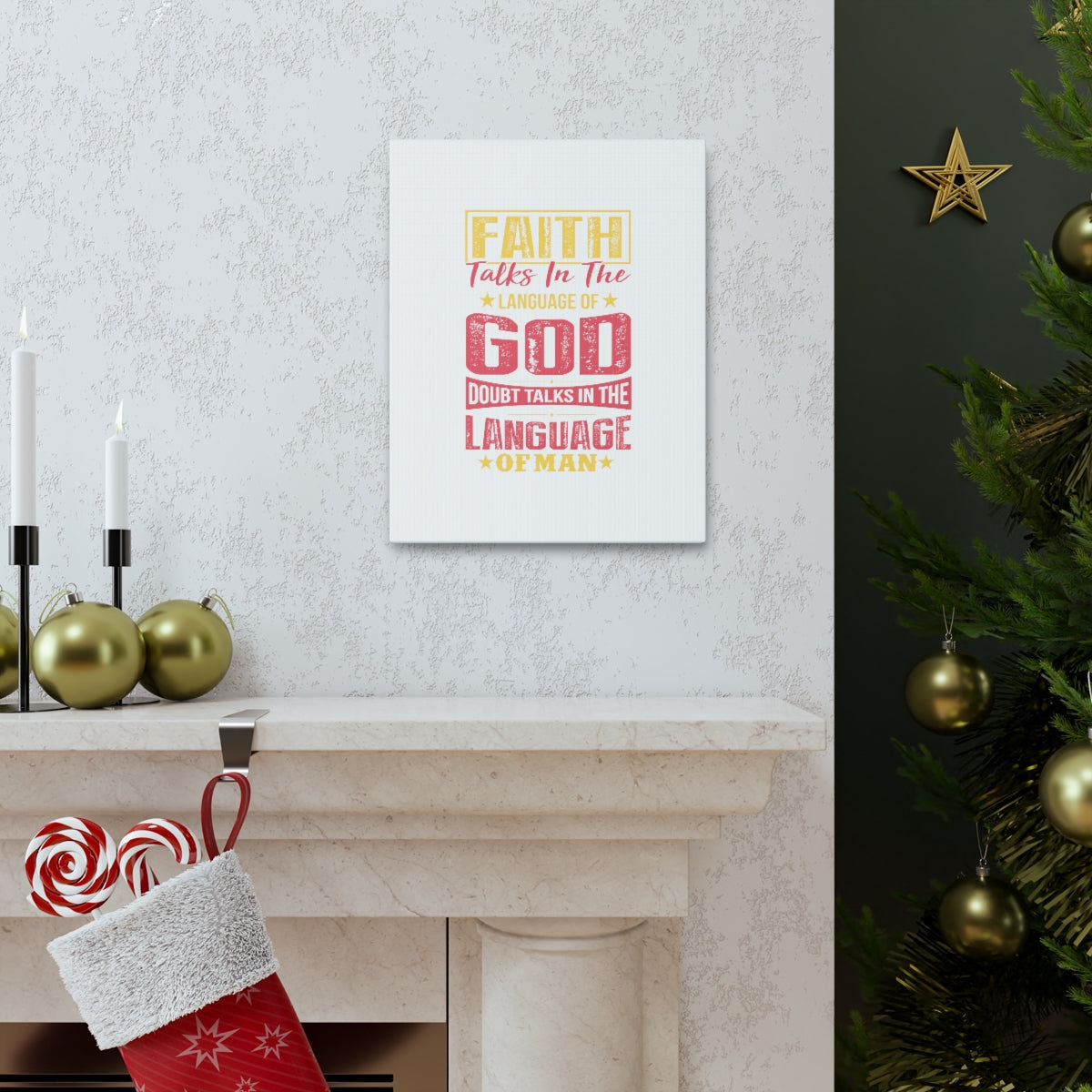 Scripture Walls In The Language Of God Isaiah 50:4 Christian Wall Art Bible Verse Print Ready to Hang Unframed-Express Your Love Gifts
