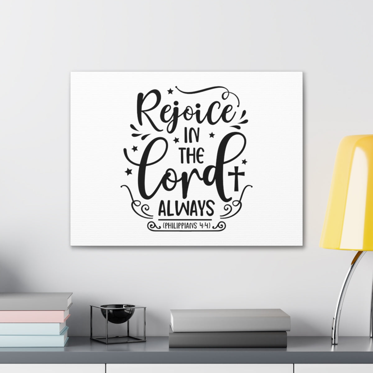 Scripture Walls In The Lord Always Philippians 4:4 Bible Verse Canvas Christian Wall Art Ready to Hang Unframed-Express Your Love Gifts