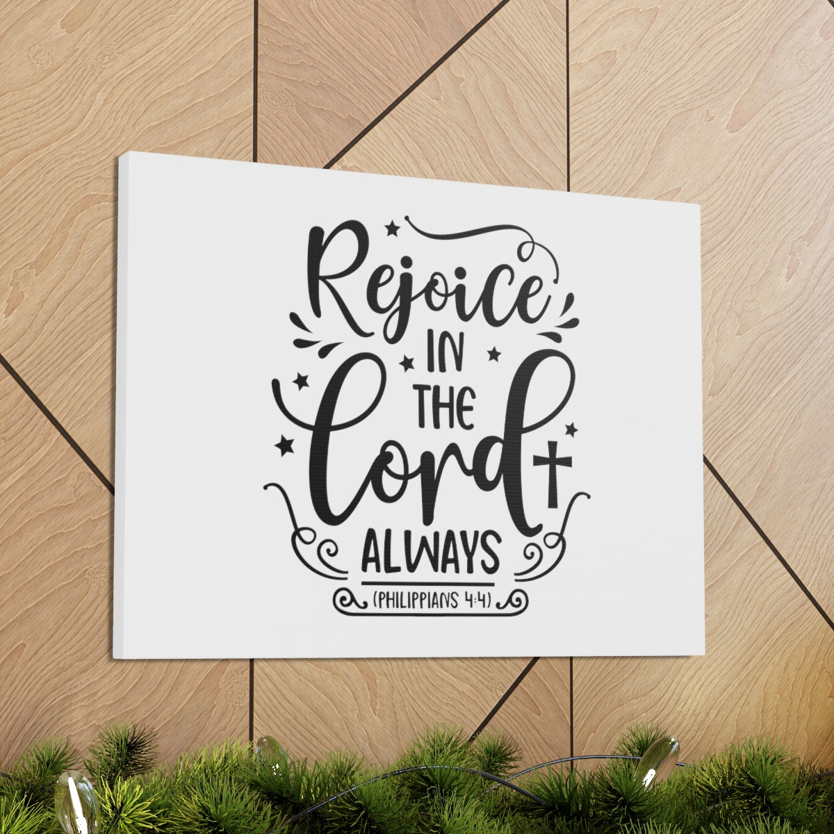 Scripture Walls In The Lord Always Philippians 4:4 Bible Verse Canvas Christian Wall Art Ready to Hang Unframed-Express Your Love Gifts