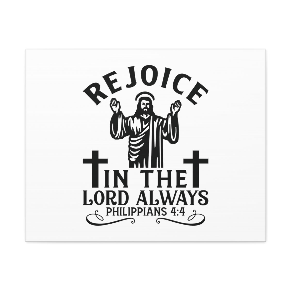 Scripture Walls In The Lord Philippians 4:4 Jesus Bible Verse Canvas Christian Wall Art Ready to Hang Unframed-Express Your Love Gifts
