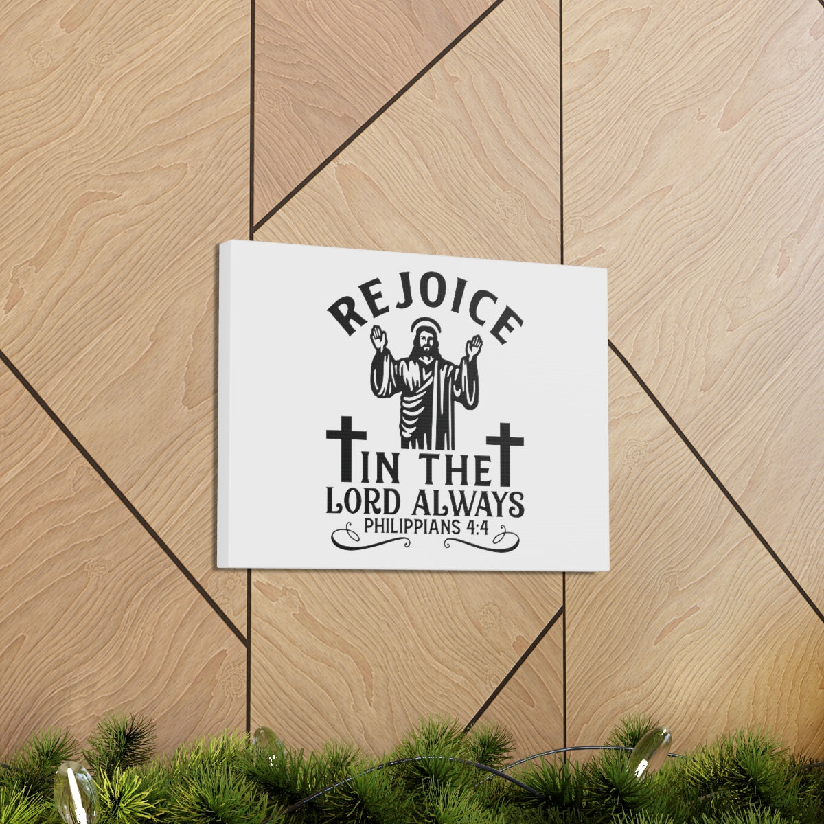 Scripture Walls In The Lord Philippians 4:4 Jesus Bible Verse Canvas Christian Wall Art Ready to Hang Unframed-Express Your Love Gifts