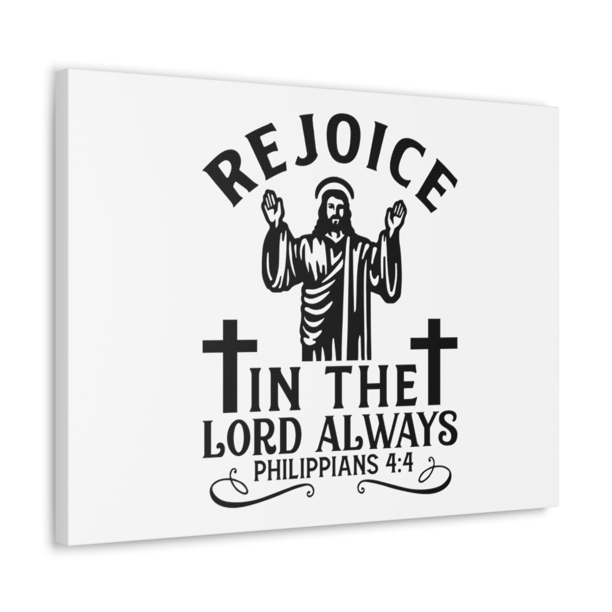 Scripture Walls In The Lord Philippians 4:4 Jesus Bible Verse Canvas Christian Wall Art Ready to Hang Unframed-Express Your Love Gifts