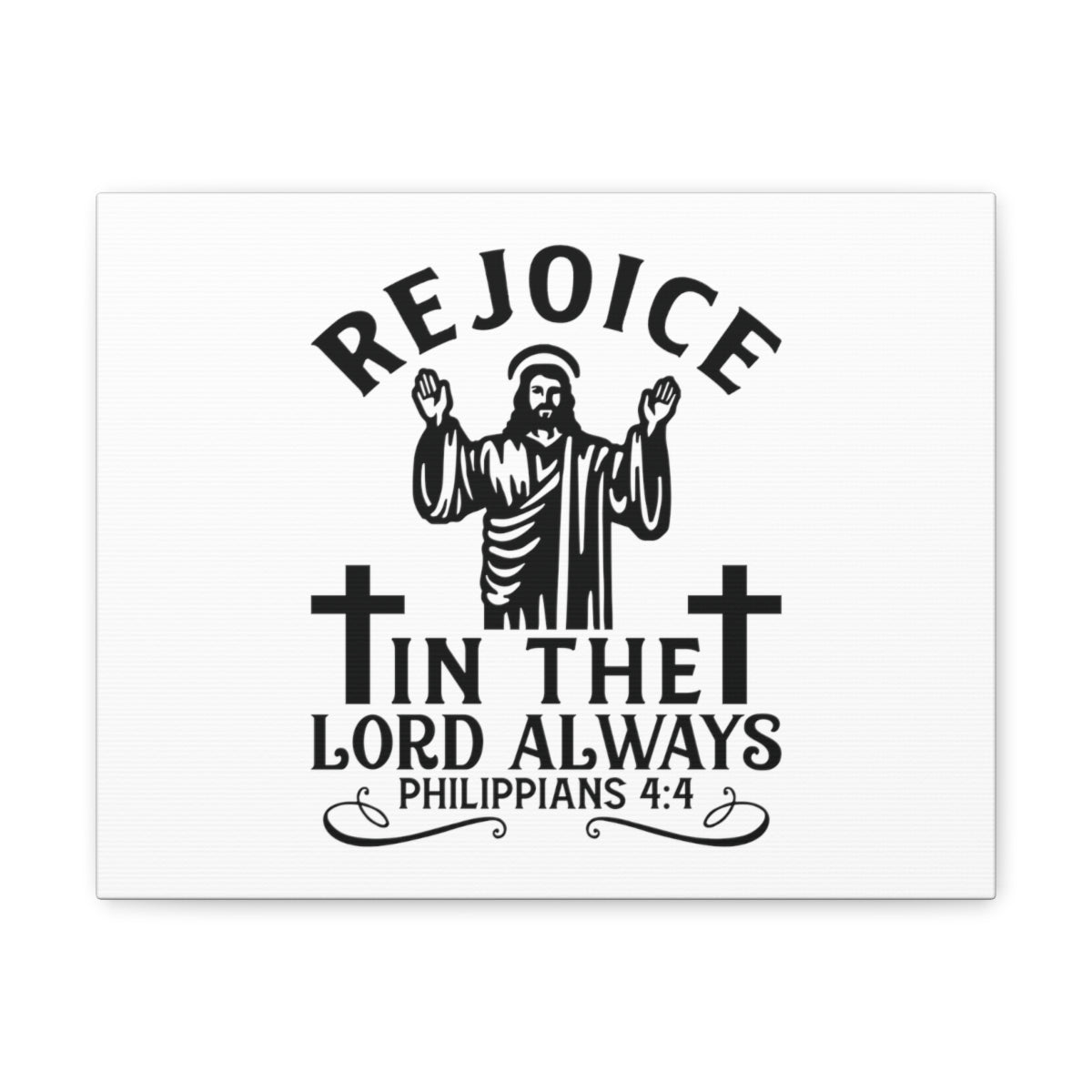 Scripture Walls In The Lord Philippians 4:4 Jesus Bible Verse Canvas Christian Wall Art Ready to Hang Unframed-Express Your Love Gifts