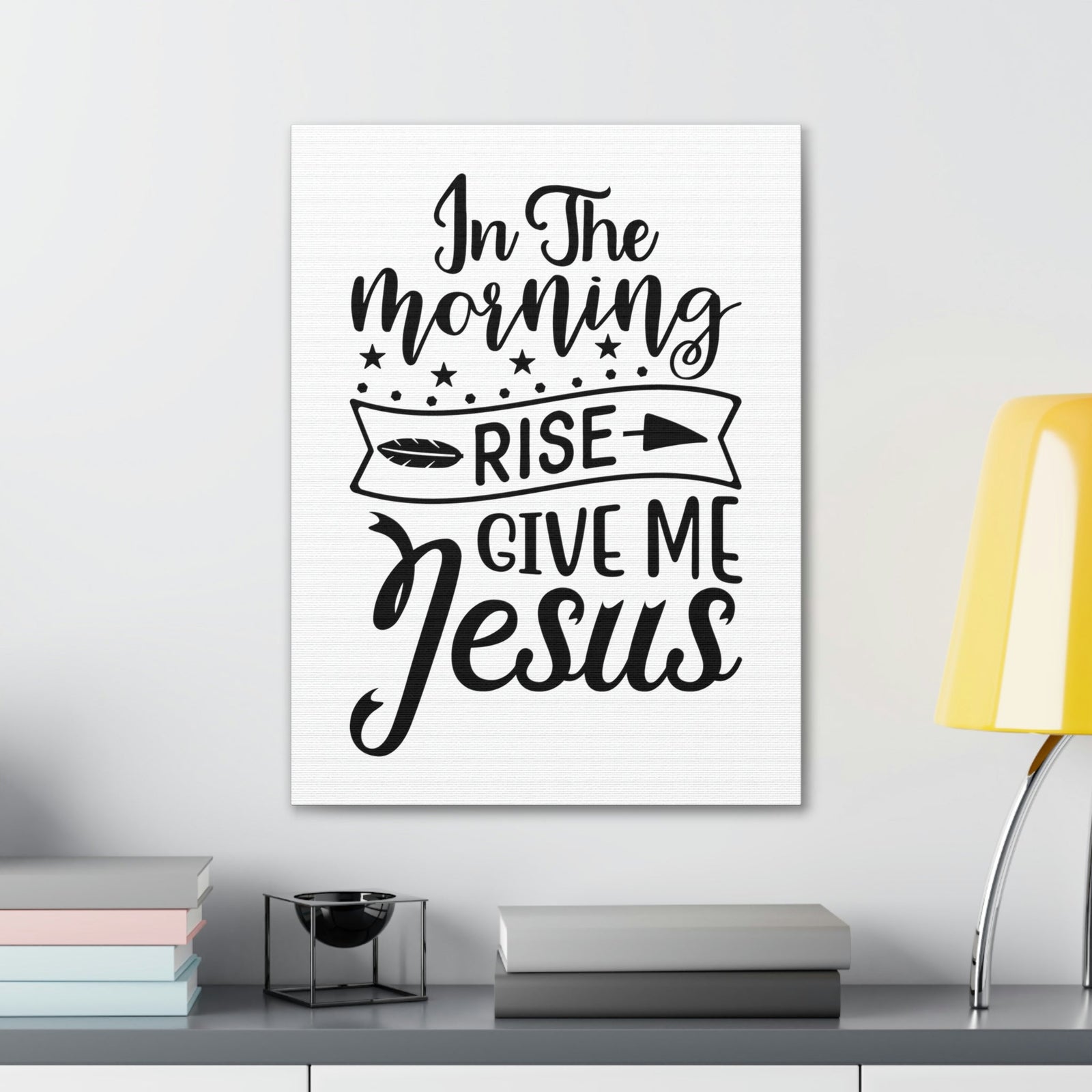 Scripture Walls In The Morning, Give Me Jesus Mark 1:35 Arrow Christian Wall Art Bible Verse Print Ready to Hang Unframed-Express Your Love Gifts