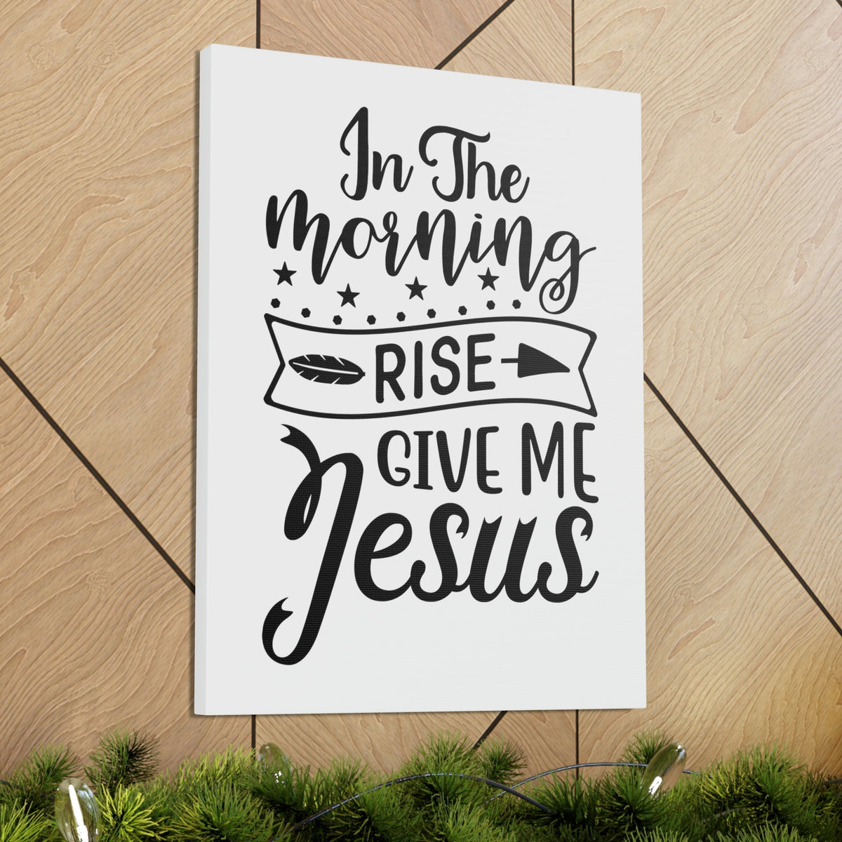 Scripture Walls In The Morning, Give Me Jesus Mark 1:35 Arrow Christian Wall Art Bible Verse Print Ready to Hang Unframed-Express Your Love Gifts