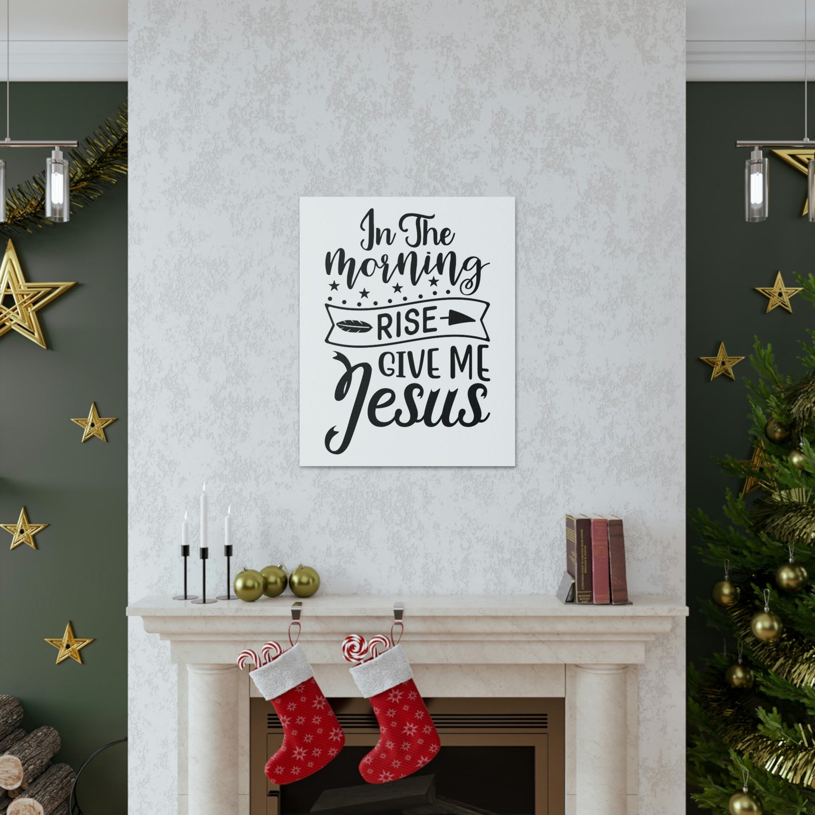 Scripture Walls In The Morning, Give Me Jesus Mark 1:35 Arrow Christian Wall Art Bible Verse Print Ready to Hang Unframed-Express Your Love Gifts