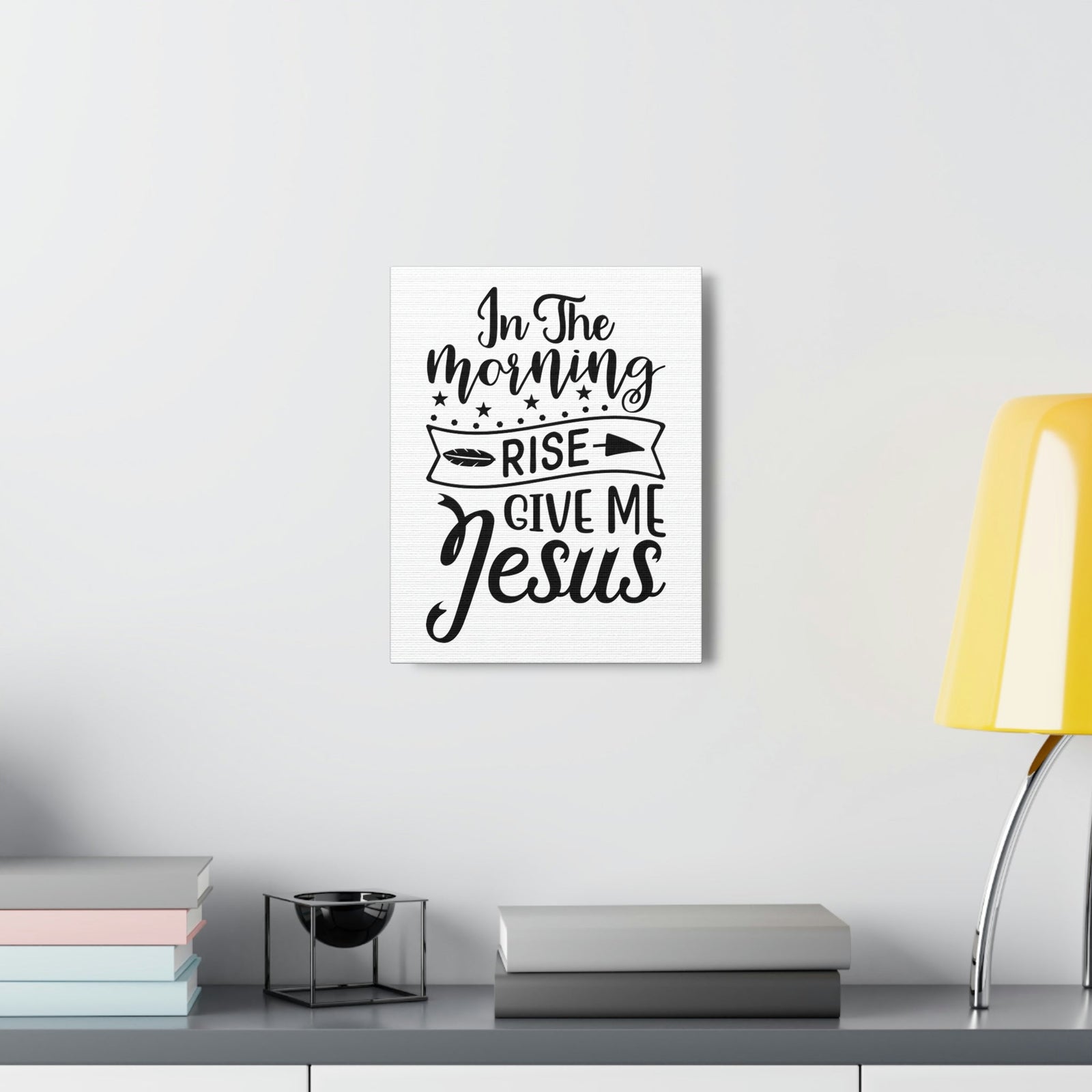 Scripture Walls In The Morning, Give Me Jesus Mark 1:35 Arrow Christian Wall Art Bible Verse Print Ready to Hang Unframed-Express Your Love Gifts