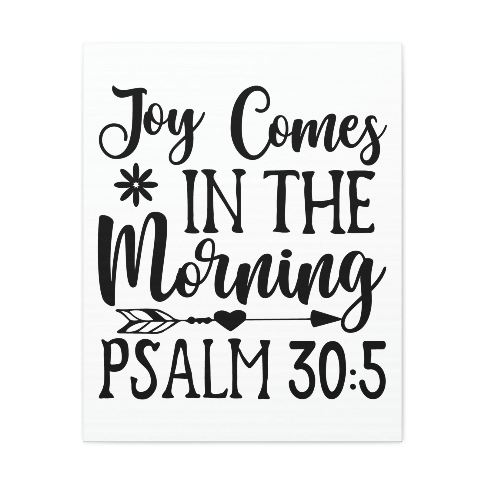 Scripture Walls In The Morning Psalm 30:5 Bible Verse Canvas Christian Wall Art Ready to Hang Unframed-Express Your Love Gifts