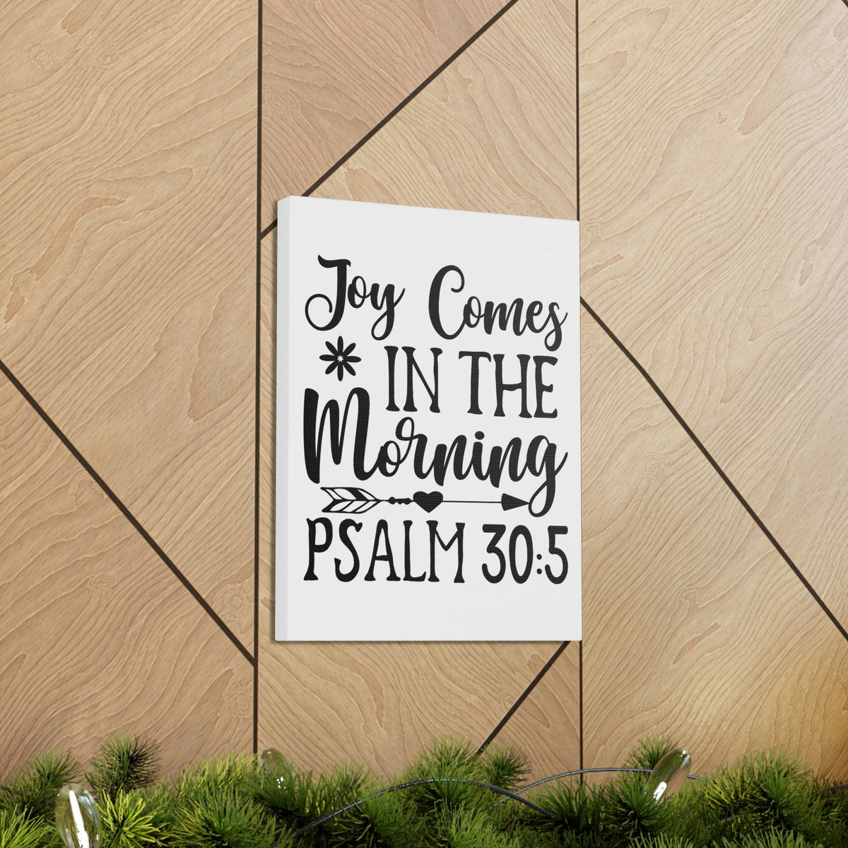 Scripture Walls In The Morning Psalm 30:5 Bible Verse Canvas Christian Wall Art Ready to Hang Unframed-Express Your Love Gifts