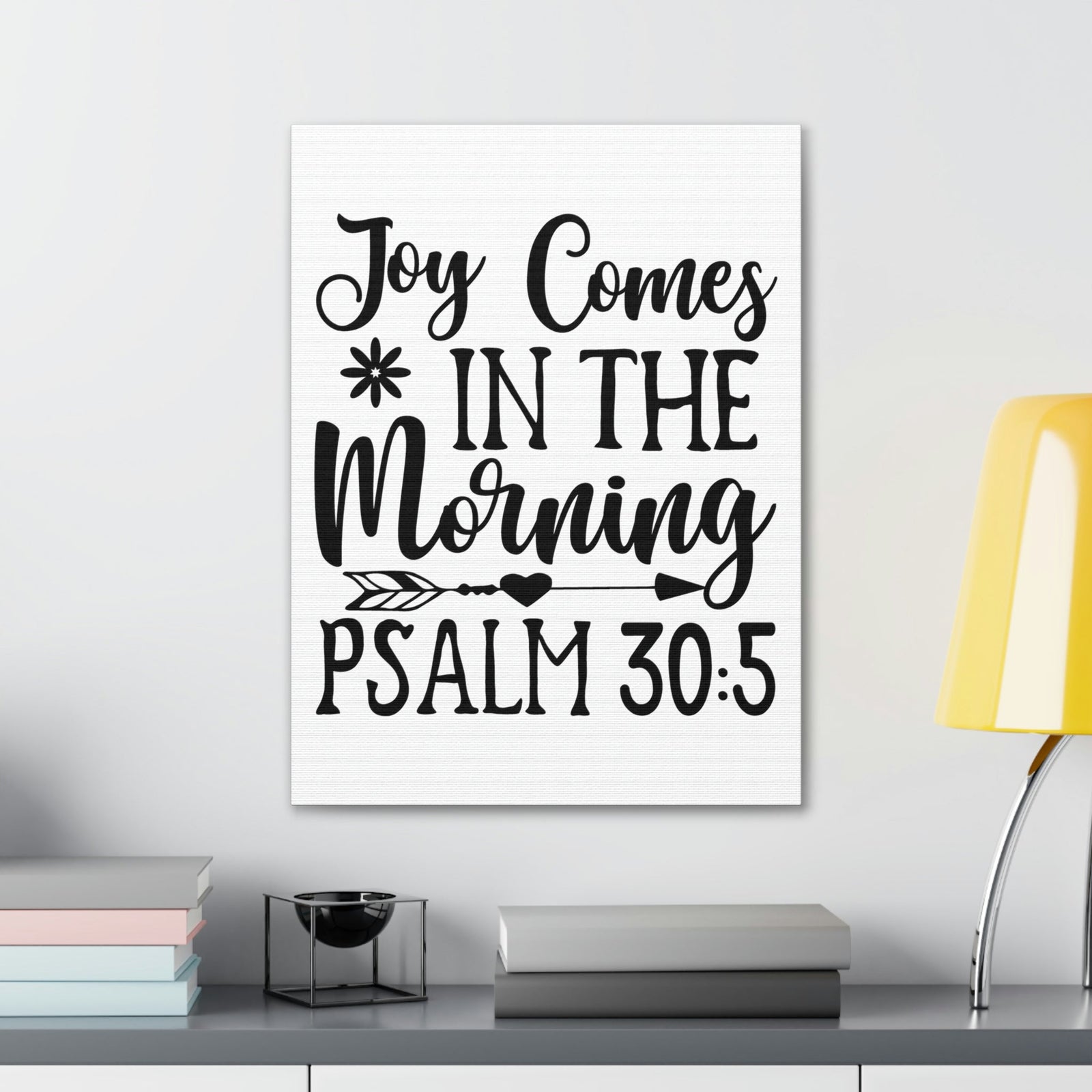 Scripture Walls In The Morning Psalm 30:5 Bible Verse Canvas Christian Wall Art Ready to Hang Unframed-Express Your Love Gifts