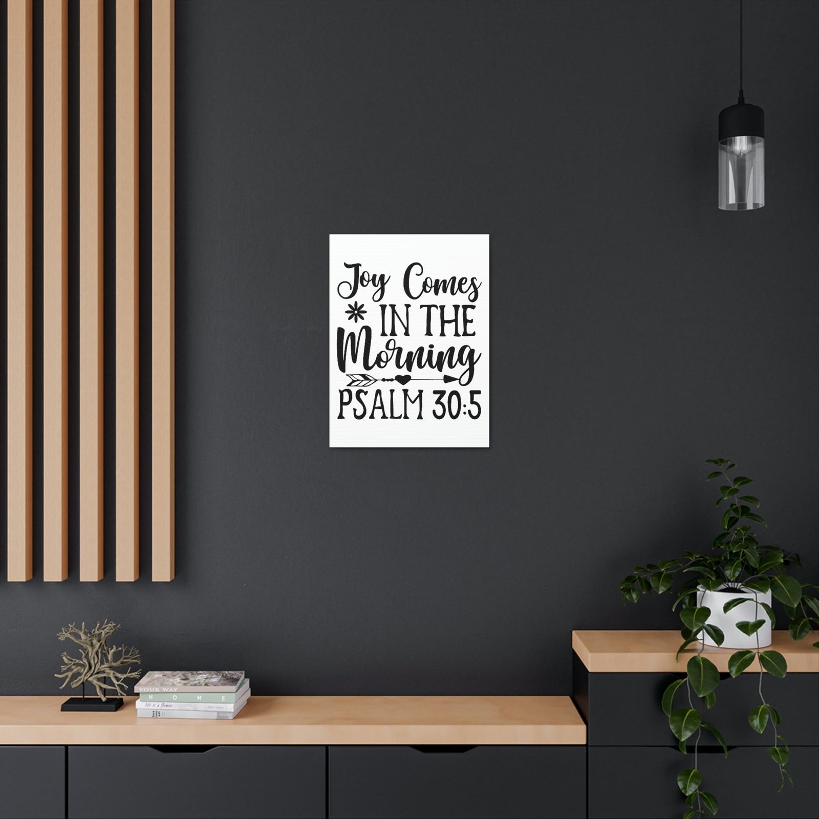 Scripture Walls In The Morning Psalm 30:5 Bible Verse Canvas Christian Wall Art Ready to Hang Unframed-Express Your Love Gifts