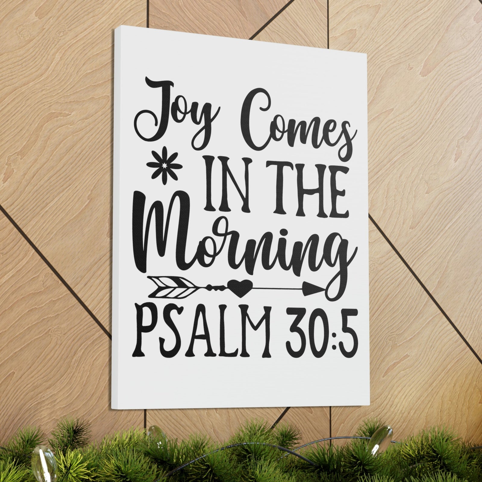 Scripture Walls In The Morning Psalm 30:5 Bible Verse Canvas Christian Wall Art Ready to Hang Unframed-Express Your Love Gifts