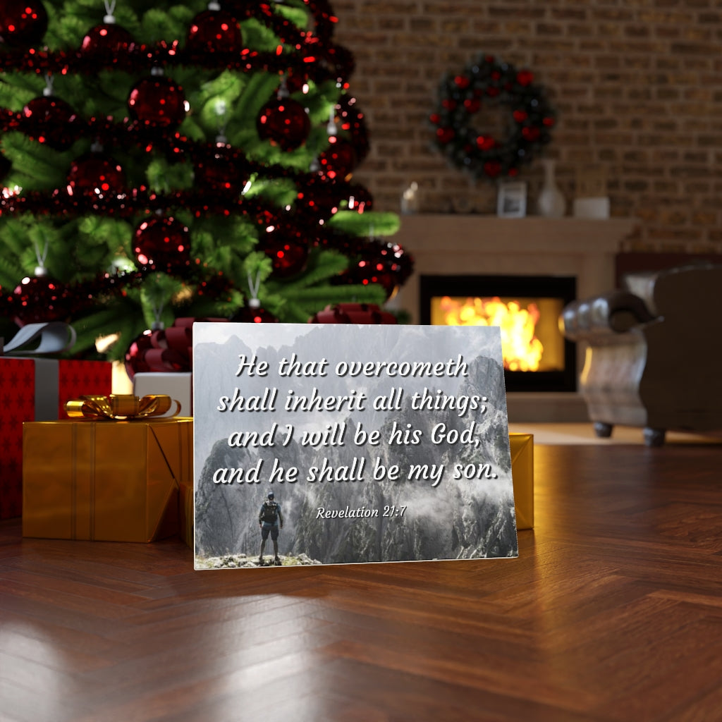 Scripture Walls Inherit All Things Revelation 21:7 Bible Verse Canvas Christian Wall Art Ready to Hang Unframed-Express Your Love Gifts