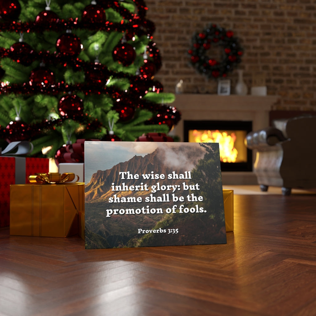 Scripture Walls Inherit Glory Proverbs 3:35 Bible Verse Canvas Christian Wall Art Ready to Hang Unframed-Express Your Love Gifts