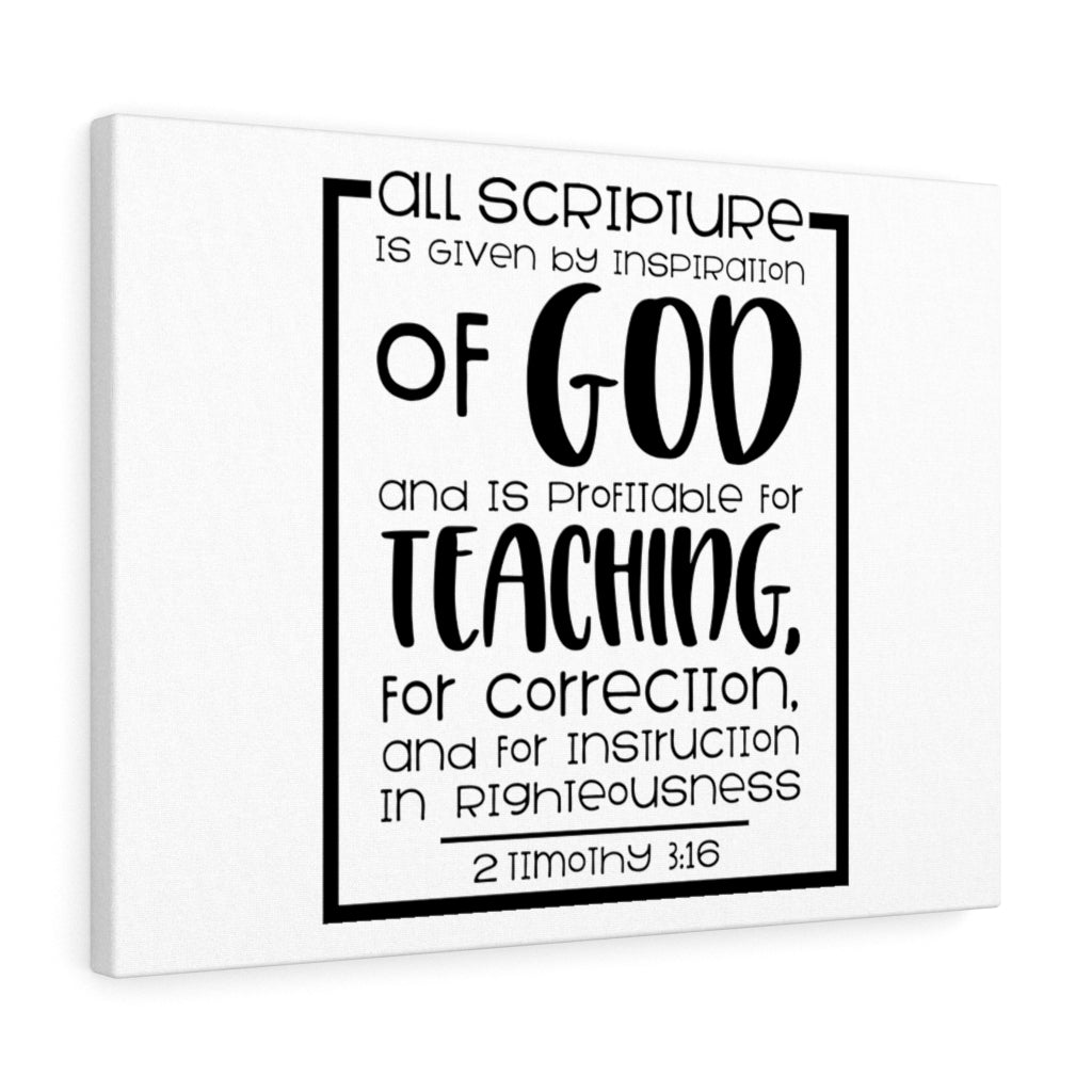 Scripture Walls Instruction In Righteousness 2 Timothy 3:16 Bible Verse Canvas Christian Wall Art Ready to Hang Unframed-Express Your Love Gifts