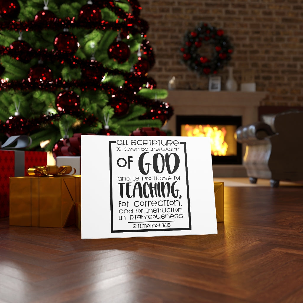 Scripture Walls Instruction In Righteousness 2 Timothy 3:16 Bible Verse Canvas Christian Wall Art Ready to Hang Unframed-Express Your Love Gifts