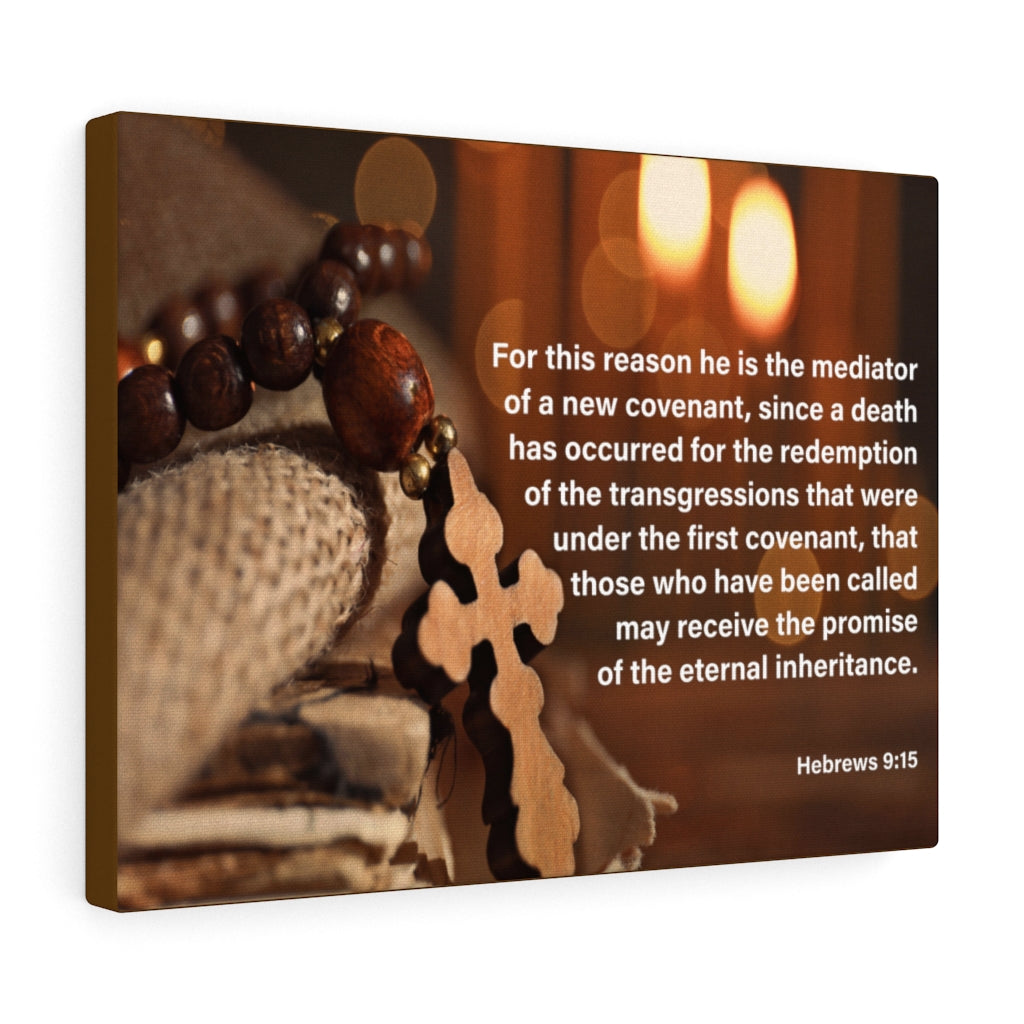 Scripture Walls Internal Inheritance Hebrews 9:15 Bible Verse Canvas Christian Wall Art Ready to Hang Unframed-Express Your Love Gifts