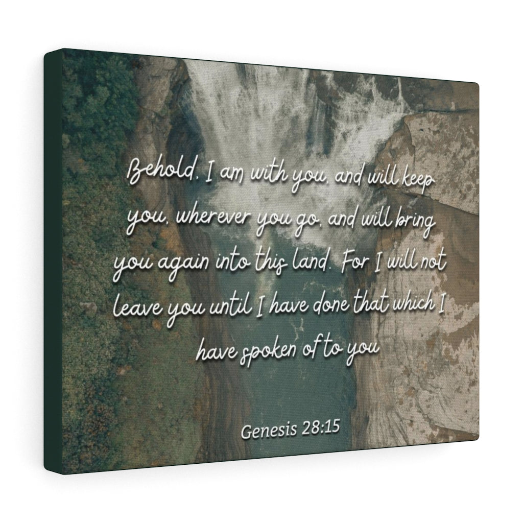 Scripture Walls Into This Land Genesis 28:15 Bible Verse Canvas Christian Wall Art Ready to Hang Unframed-Express Your Love Gifts
