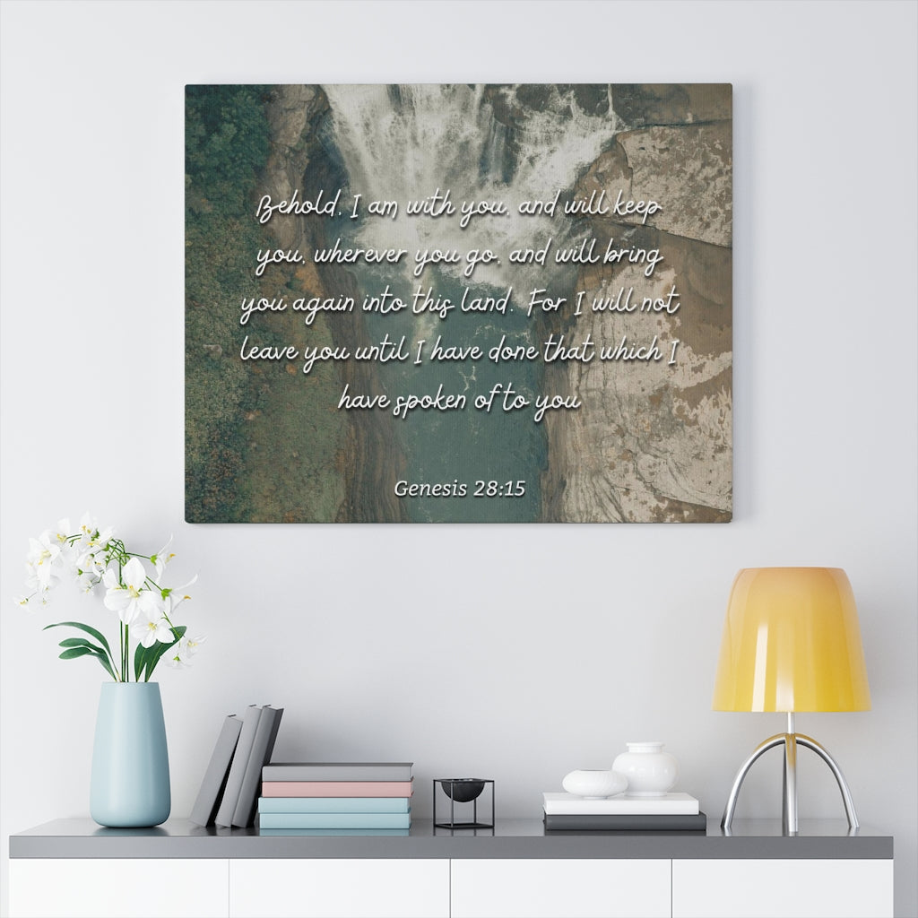 Scripture Walls Into This Land Genesis 28:15 Bible Verse Canvas Christian Wall Art Ready to Hang Unframed-Express Your Love Gifts