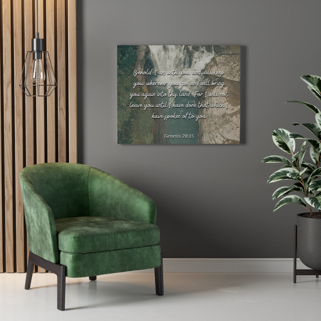 Scripture Walls Into This Land Genesis 28:15 Bible Verse Canvas Christian Wall Art Ready to Hang Unframed-Express Your Love Gifts