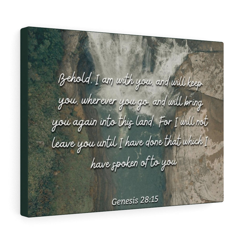 Scripture Walls Into This Land Genesis 28:15 Bible Verse Canvas Christian Wall Art Ready to Hang Unframed-Express Your Love Gifts